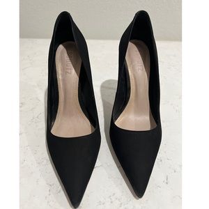 Schutz black suede heels